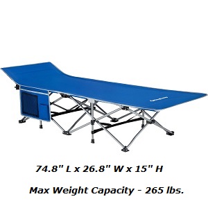Strong heavy duty camp bed by King Camp.
