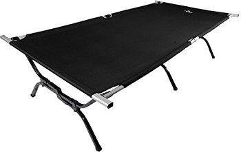 Teton Sports Outfitter XXL Camping Cot for adults camping in tents. This oversized folding bed for camping is larger than a twin bed and will support up to 600 lbs. in weight capacity. The Teton Camping Cot is made for the large built adult.