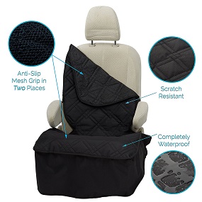 Duke and Dixie Car, Trucks, Vans, SUV Front Seat Cover Protector for Dogs, Nonslip rubber backing.