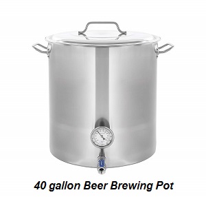 40 gallon stock pot for cooking, commercial quality stainless steel by Concord Cookware.