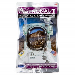 Good to take camping in the summer, Astronaut Ice Cream Sandwich Freeze Dried Fun Camping Food.
