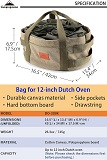 Bag for Dutch Oven, Durable Canvas CAMPINGMOON Carry Bag for Dutch Oven Durable Canvas