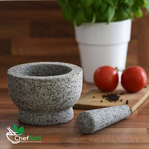 Mortar and Pestle Set for Spices, Garlic, Herbs, Medicines. Multiple Culinary Uses. 