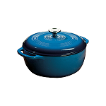 Lodge Blue Enameled Cast Iron Dutch Oven, 6 Qt. Lodge Blue Enameled Cast Iron Dutch Oven, 6 Qt.