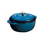 Lodge Blue Enameled Cast Iron Dutch Oven, 6 Qt.