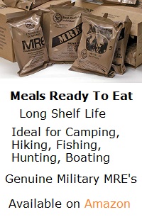 Meals Ready To Eat for Camping, Backpacking.