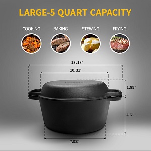 affordable heavy duty dutch oven pot with lid.