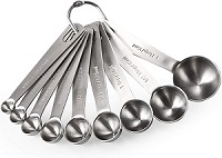 Long Handle Stainless Steel Measuring Spoon Set.