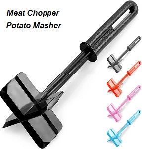 Meat Chopper, Potato Masher by Zulay. Handy meat chopper and masher utensil.  Hamburger, Ground Beef Chopper, Potato Masher Kitchen Utensil.