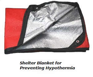 Grabber Space Outdoors All Weather Blanket Emergency Tarp with aluminized lining in Blue, Olive, Orange and Red.