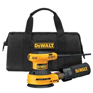 DeWalt D26453K 3 Amp 5-Inch Variable Speed Random Orbit Sander Kit with Cloth Dust Bag.