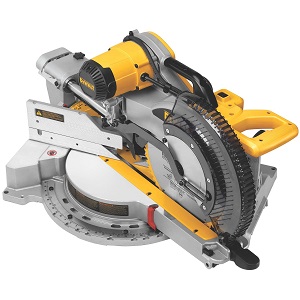DeWalt DWS780 12-inch Double Bevel Sliding Compound Miter Saw for crown molding and baseboards.