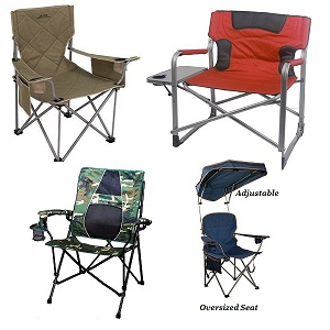 Heavy Duty Folding Chairs for Camping, Fishing, Beach, Patio.