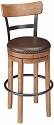 Ashley Furniture Light Brown Pinnadel Swivel Bar Stools with Back, Pub Height.