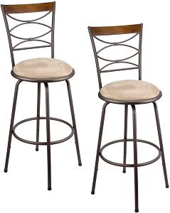 Swivel Bar Stool - Kira Home Avery adjustable height round swivel barstool.