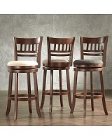 Verona Linen Lattice Back Swivel Bar Stools.