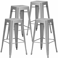 Poly and Bark Gray Trattoria Counter Height Bar Stools.