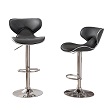 Cushioned Grey Leatherette Upholstery Airlift Swivel Barstool.