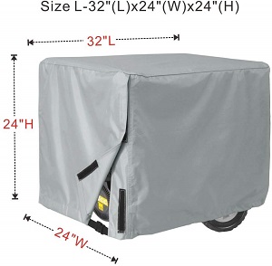 Generator Cover for placing your generator in storage when not in use. Porch Shield water resistant universal generator cover.