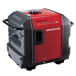 Honda eu3000is portable super quiet inverter generator with electric start, carb compliant.