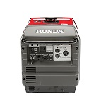 Honda Eu3000is small gas portable quiet inverter generator front view.