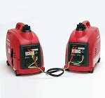 Honda EU1000i Gas Generator Parallel with Companion EU1000i Generator.