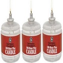 Kitchen 100 Hour Plus Emergency Candles Clear Mist Set of 3 Long Burning Survival Candles.