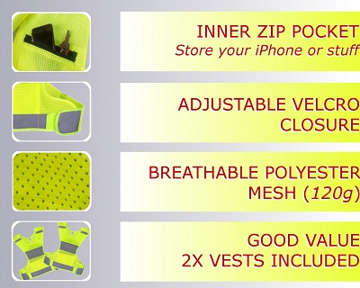 Safety Reflective Mesh Vests for Outdoor Activities.