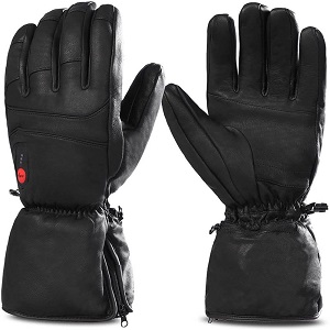 Waterproof, Windproof, Breathable Heated Winter Gloves for men and women in Heated Clothing. These heated gloves are made of 40% lambskin and 60% polyester in the external layer and the internal part includes lightweight and ultra-soft peal cotton. Made for keeping your hands and fingers warm on cold, winter days.