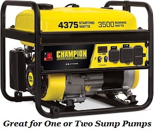 Champion 3500 watt 4375 watt portable generator for RV, Camping, Sump Pumps, Home Power Outage.
