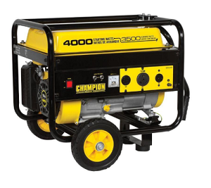 Champion 3500 Watts 4000 Watts RV Ready Portable Generator for Sump Pumps with Wheel Kit.