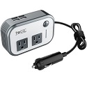 FOVAL 12V to 110V Power Inverter for Car, Lightweight, Durable.