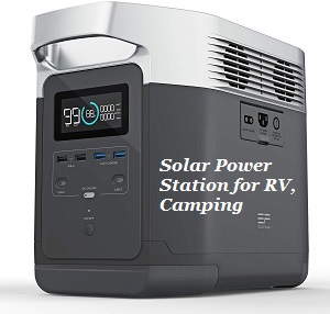 Portable, clean, quiet, reliable solar power generator for RV, Camper, CPAP machine. EF ECOFLOW River Portable Solar Rechargeale Power Station to use while camping, with your RV, to power your CPAP machine, home power outage backup generator. Power up to 13 devices at one time with this solar powered generator. May be recharged from AC Outlet, Solar Panel or Car charge port.